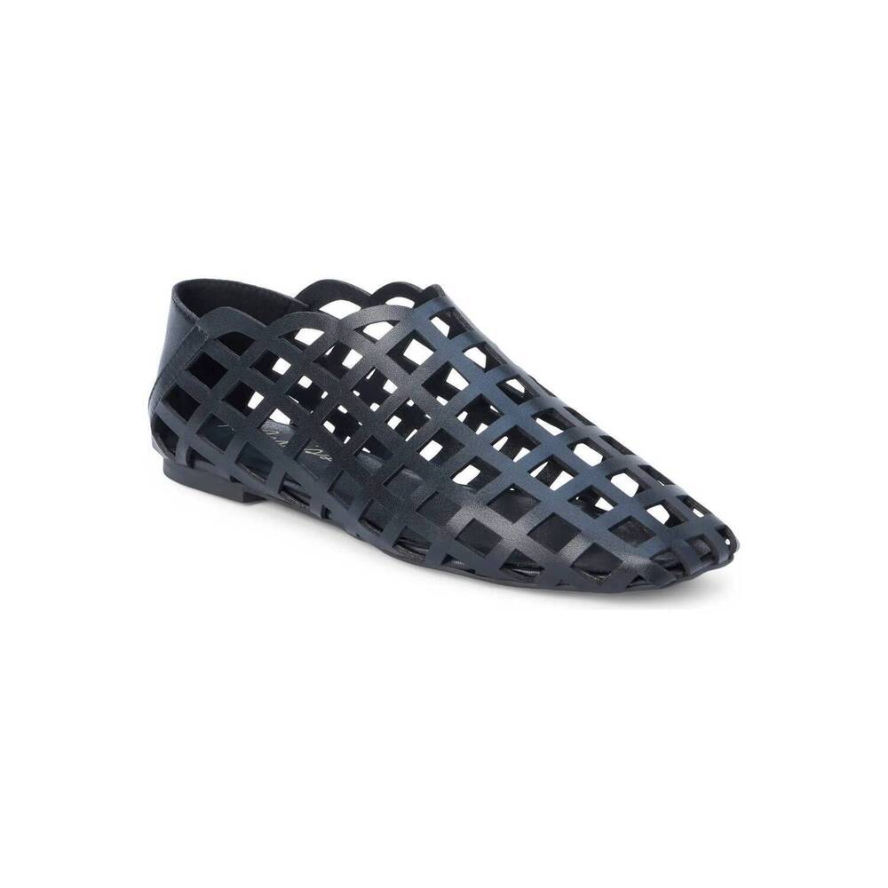 Matisse Navy Laser-Cut Flat Loafer